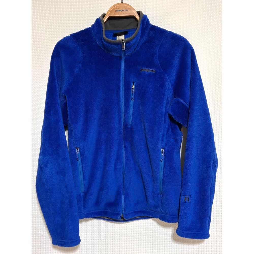 Patagonia Men's size M R4 Polartec Windbloc Fleece Jacket Cobalt Blue Full Zip v